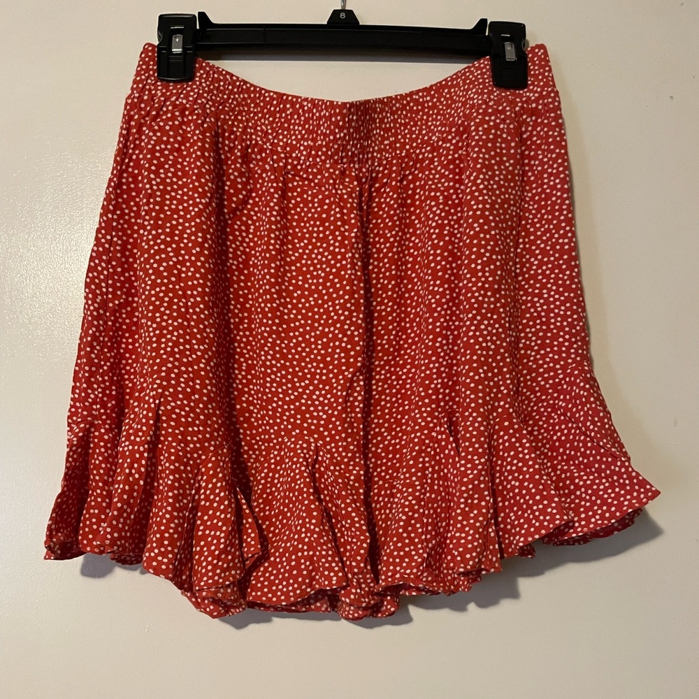 Red and white skirt